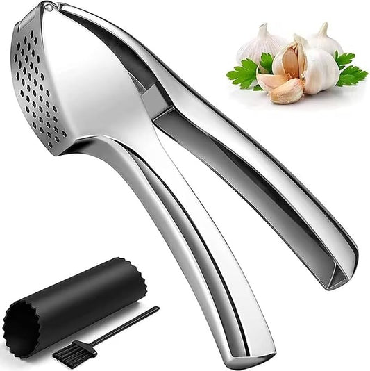 garlic press stainless steel heavy duty