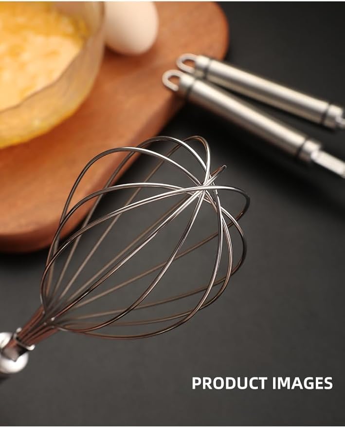 304 Stainless Steel Whisk Hand Whisk Is Suitable For Stirring And Whisking Stainless Steel Whisk For Blending, Whisking, Beating And Stirring Balloon Wire Whisk (trumpet)