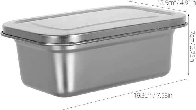 Reusable Ice Cream Tub Containers 2 Quart: Stainless Steel Ice Cream Containers for Homemade Ice Cream, Sorbet, Frozen Yogurt or Gelato - Stackable Ice Cream Freezer Container,1.8 Liter