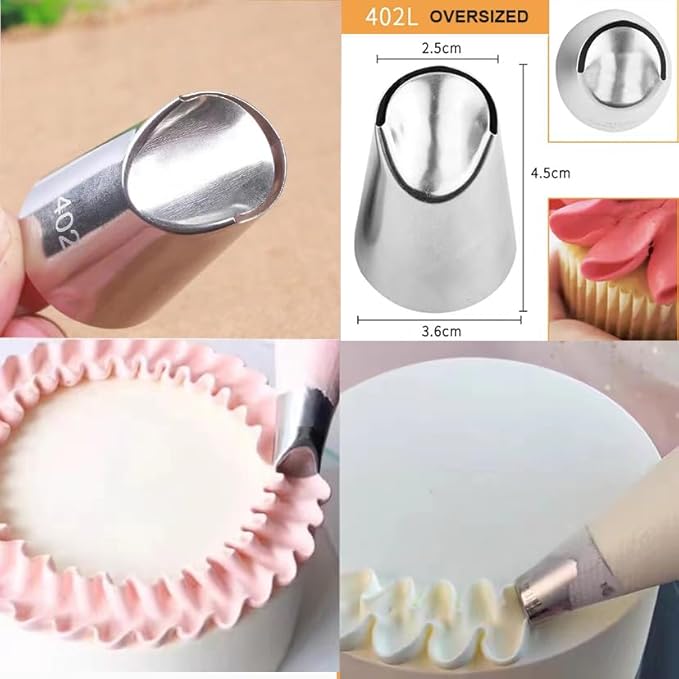 9 Pcs Rose Flower Piping Tips Set, Stainless steelchrysanthemum nozzle, Petal Icing Tips with, DIY Icing Nozzle Tool for Cupcakes