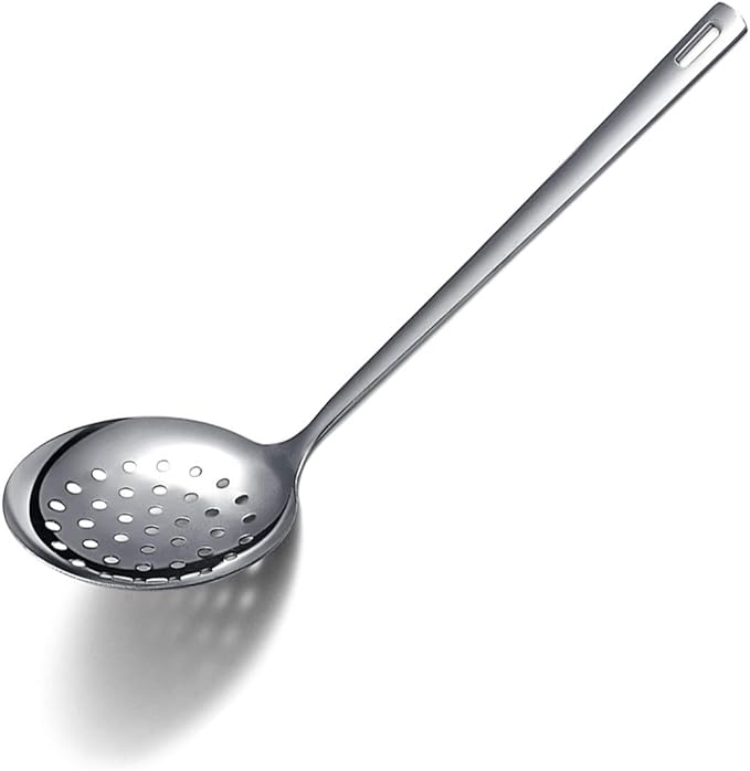 Stainless Steel Skimmer, Berglander Metal Strainer, Kitchen Cooking Skimmers For Non-Stick Cookware, Non-Stick And Heat Resistant, Dishwasher Safe, Easy to Clean