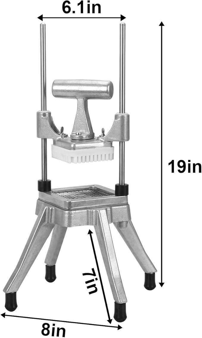 Commercial Vegetable Fruit Chopper 1/4″&3/8″ Blade Heavy Duty Professional Food Dicer Kattex French Fry Cutter Onion Slicer Stainless Steel for Tomato Peppers Potato