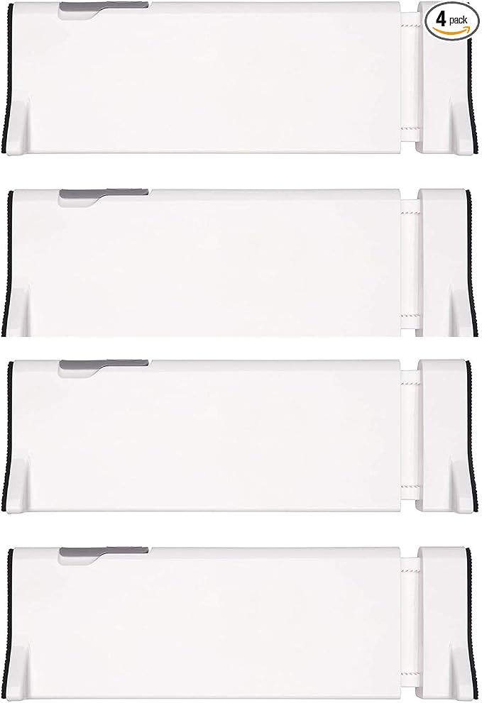 OXO Tot Expandable Drawer Dividers, 4-Pack Drawer Organizers