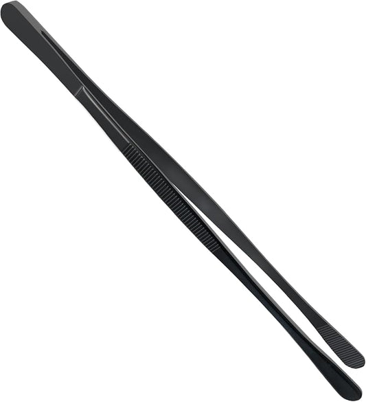 Kitchen Tweezer Pasta Tongs, 10-Inch Cooking Tweezers Food Tongs, Stainless Steel Culinary Tweezers Grilling Tongs