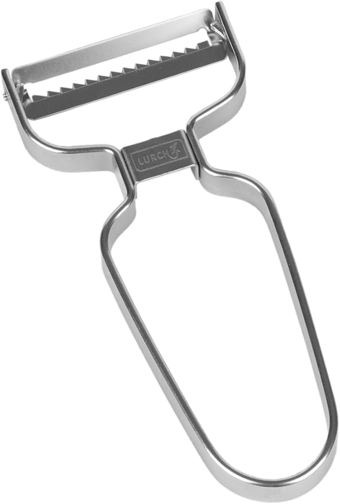Lurch Julienne Stainless Steel Peeler – Ultrasonic Sharp Japanese Blade, Ergonomic Handle, Perfect for Fine Vegetable Strips & Decoration, Made to last & Durable