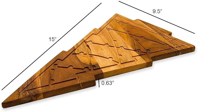 Affinity Decor Christmas Tree Cutting Board for Kitchen, Tree Shaped Wood Cutting Board, Wooden Serving Tray for Cheese, Charcuterie Platter (Lighting Christmas Tree Board 15"L x 9"W)