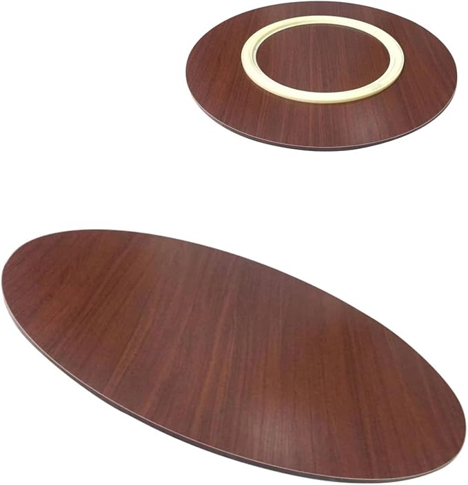 Wood Dining Table Turntable, 20in 24in 28in Round Wooden Lazy Susan Serving Tray, Dining Table Swivel Serving Display, Hotel Tabletop Service Plate, 360° Turntable Serving Plate,Large Wooden Turntabl
