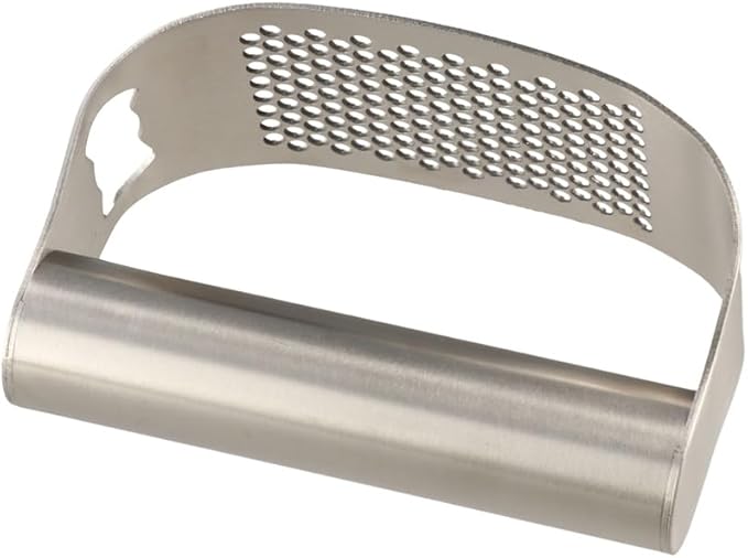Stainless Steel Garlic Press,2PCS Manual Garlic Chopper,Rocker Garlic Chopper,Handle Garlic Crusher,Built-in Bottle Opener Garlic Mincer
