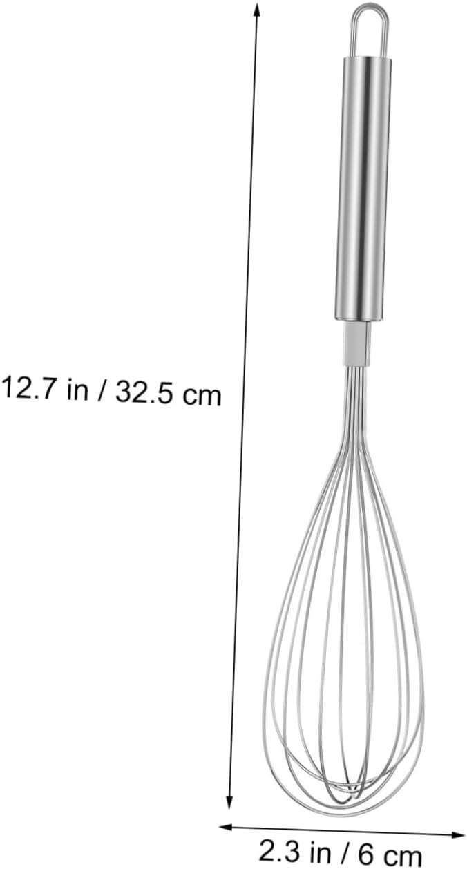 Stainless Steel Balloon Whisk Whisk for Mixing Beating Stirring Lightweight Comfortable Kitchen Utensil for Cooking Baking Easy to Clean Non Slip Design