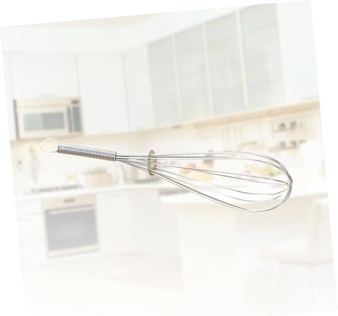 Mobestech Stainless Steel Handheld Balloon Whisk Manual Egg Frother Cooking Utensil for Home and Kitchen Use for Whisking Blending and Beating