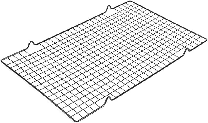 Fdit Stainless Steel Cooling Rack Grid Baking Net for BBQ Grill Baking Roasting with Nonstick Design for Outdoor Kitchen Party