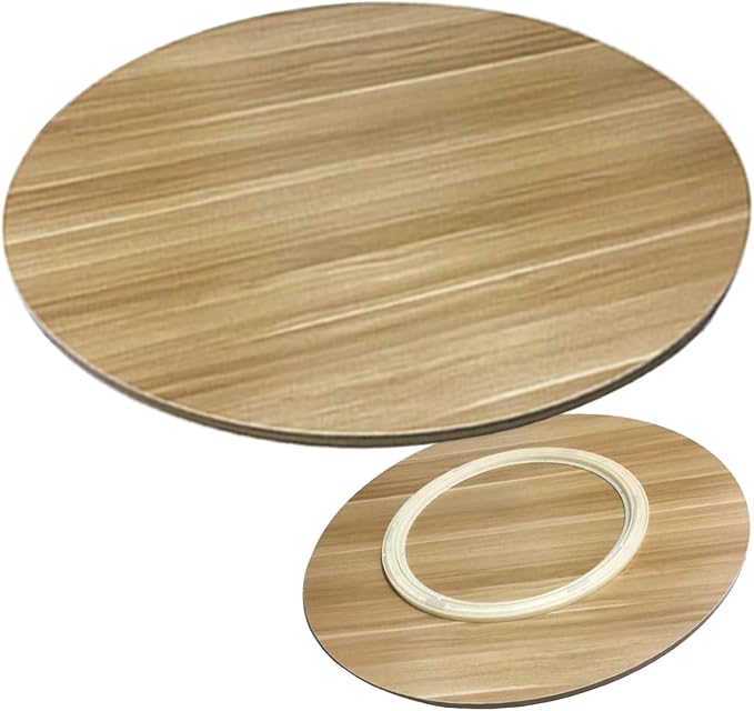 LIGUOYI Turntables for Dining Table Round Wood Table Top 360° Rotating Board 50 60 70 80 90cm Dining Table Serving Turntable, Lazy Susan Share Food Spin Smoothly Home Dining