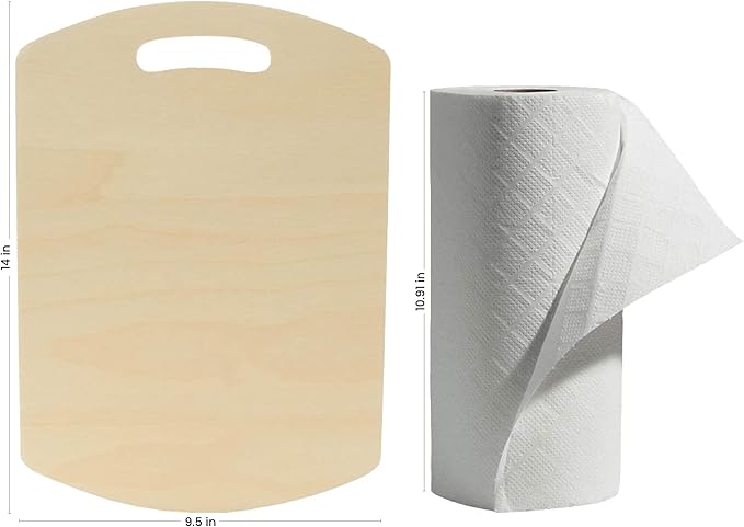 Wooden Cutting Board Shapes, 14" with Rounded Edges, Pack of 3 Wooden Cutting Boards by Woodpeckers, for Kitchen, Decor, and Charcuterie Boards