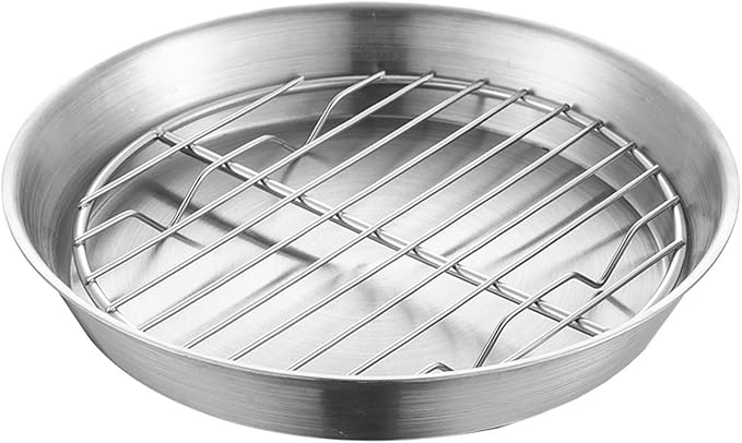 Round Cooling Rack,Stainless Steel Round Baking Pan With Cooling Rack For Effortless Cooking And Cleanup In The For Kitchen(20cm)