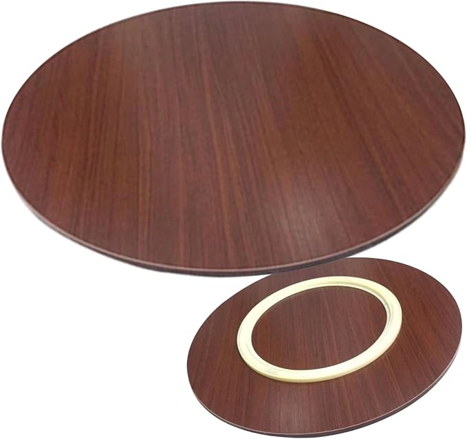 LIGUOYI Turntables for Dining Table Round Wood Table Top 360° Rotating Board 50 60 70 80 90cm Dining Table Serving Turntable, Lazy Susan Share Food Spin Smoothly Home Dining