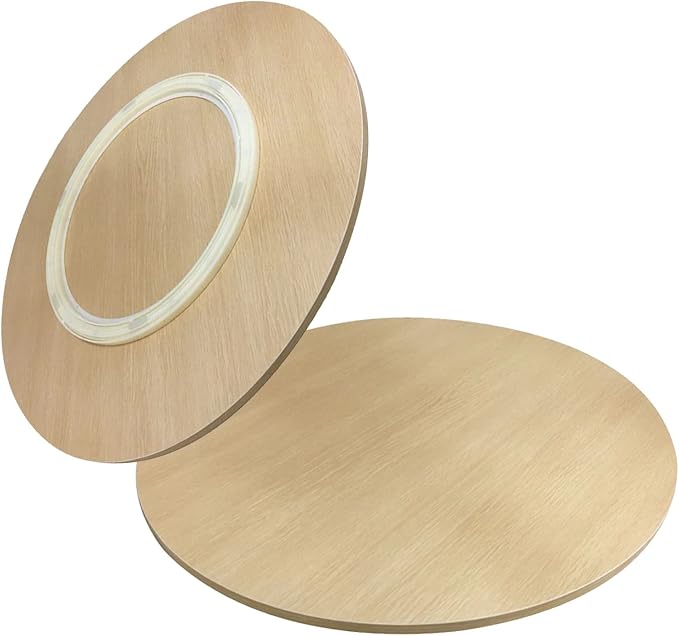 Large Wooden Turntable 360° Rotating Lazy Susan Round 50cm-100cm, Sturdy And Smooth Running, Round Rotating Serving Plate/Swivel Tray, For Passing Things Around The Dinner Table (Color : Wood, Size