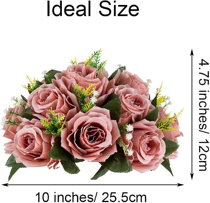Flower Centerpieces for Wedding Tables: Wedding Table Decorations Dusty Rose Flower Balls Centerpieces for Engagement Cerebration Party Center Pieces 2 Packs