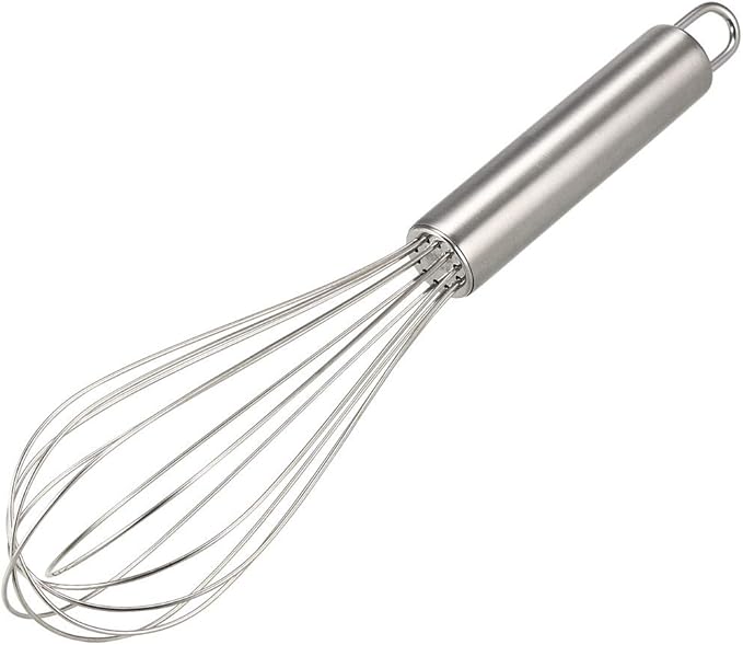 uxcell Balloon Wire Whisk 8-inch Stainless Steel for Blending, Whisking, Beating, Stirring