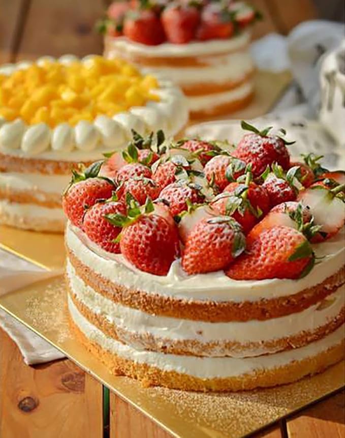 Webake Layer Cake Pans Set, 6 Inch Round Rainbow Baking Pans, Silicone Cake Mold for Jumbo Whoopie Pie, Vegetable Pancakes, Pizza Crust, Omelet, and Resin Craft (Set of 5)