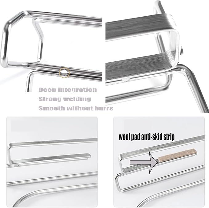 Wine Glass Rack Under Cabinet Metal, Stainless Steel Wire Storage Hanger, Wine Glass Drying Rack, More Convenient To Take And Place, Widen The Mouth Of The Hanging Cup