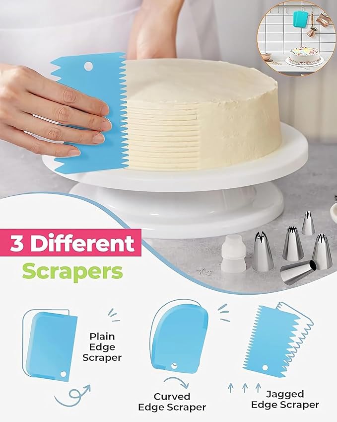 17 Pcs Reusable Piping Bags and Tips Set, Professional Cake Decorating Supplies with Standard Couplers and Silicone Rings, Frosting Baking Tools for Cupcake and Cookie Icing Decoration