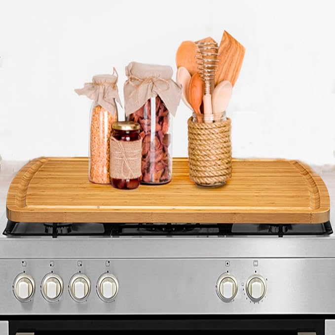 GAOMON 30 x 20 In Extra Large Bamboo Wood Cutting for Kitchen, Large Chopping Board, Stove Top Cover, Protector Board, Butcher Block, Charcuterie Board, Over the Sink Cutting Boards