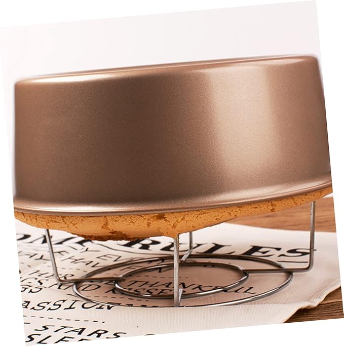 Stainless Steel Cake Cooling Rack Round Stand 5X5.5 Inch Dishwasher Safe Baking Tool with Air Circulation for Cakes and Pastries