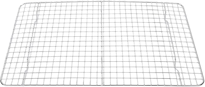 Generic Cooling Rack, Stainless Steel Baking Rack, Food Grade Oven with Grid Mesh Design & Stable Support Feet, Dishwasher Safe, Ideal for Oven Cooking, Roasting & Grilling, (Silver)