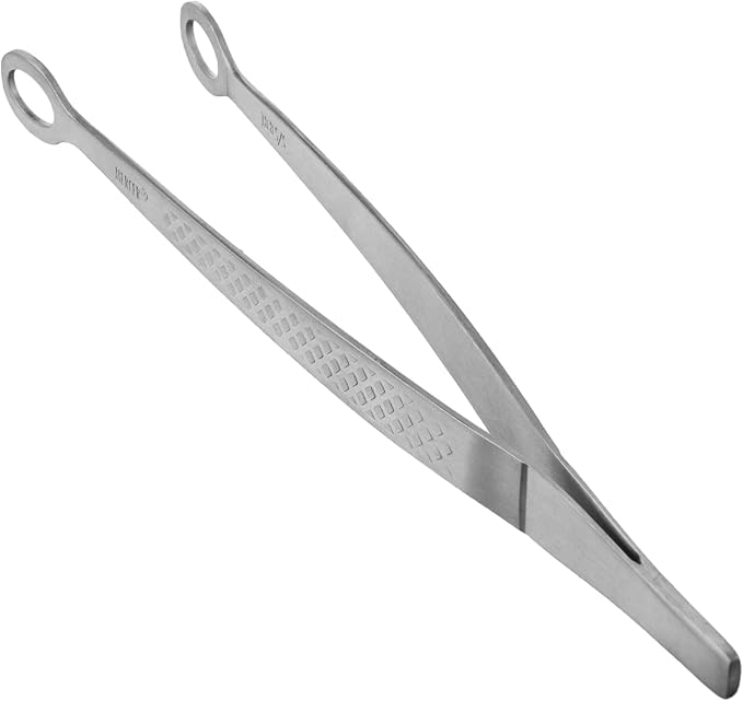 Mercer Culinary 18-8 Stainless Steel Precision Plus Tong, Flat Oval End, 6 1-8 Inch