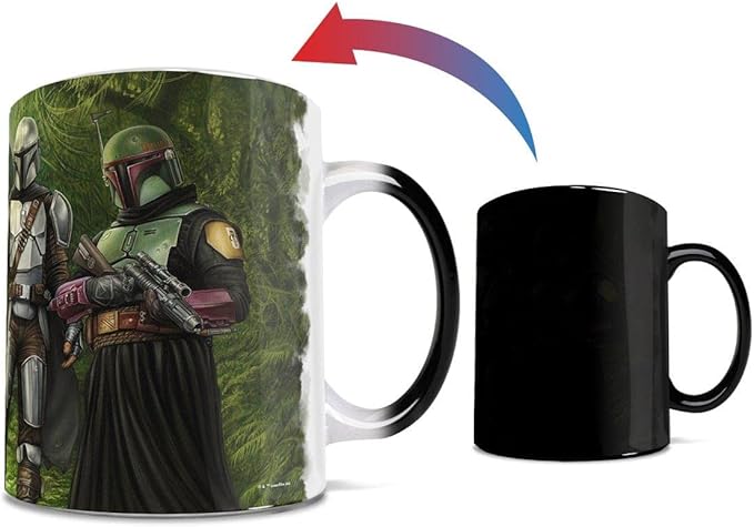 Morphing Mugs Star Wars – The Mandalorian - Brothers in Arms – One 11 oz Color Changing Ceramic Mug – Image Revealed When HOT Liquid Is Added! MMUG1523