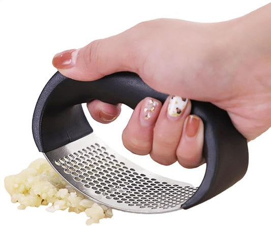 Stainless Steel Garlic Press Rocker, Garlic Mincer Garlic Crusher, Manual Minced Garlic Chopped Garlic Tool, Garlic Crusher, Professional Garlic Mincer And Crusher Kitchen Gadgets