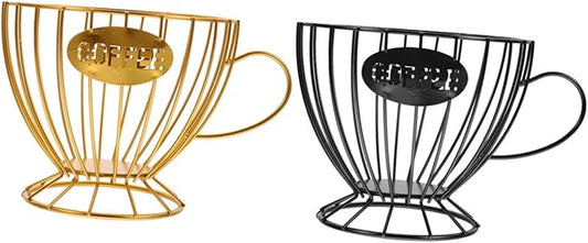 UPKOCH 2pcs Coffee Storage Basket Elegant Hollow Design Coffee Holder for Fruits and Snacks Stylish Desktop Organizer for Home Kitchen Counter Colors