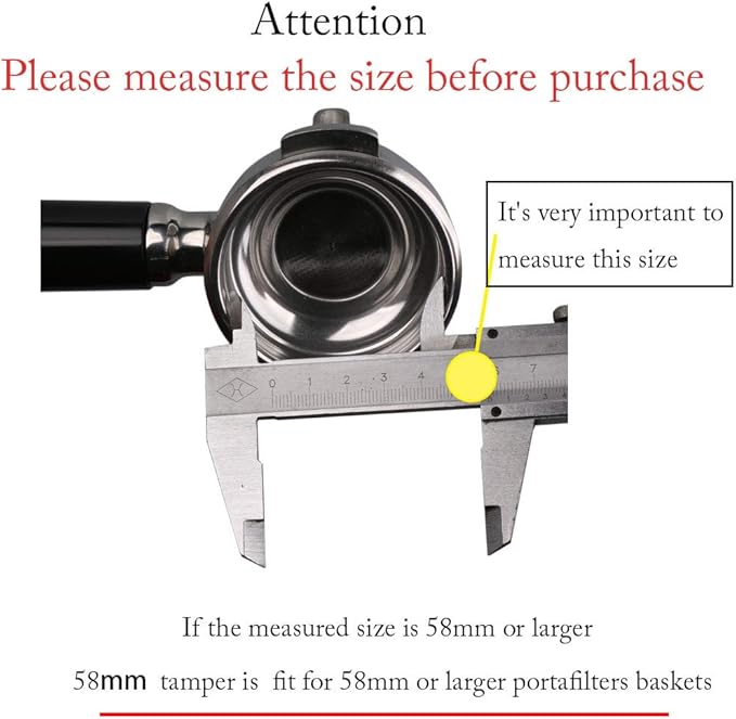 Espresso Tamper 58mm Coffee Tamper 100% Stainless Steel Espresso Hand Tamper Tool