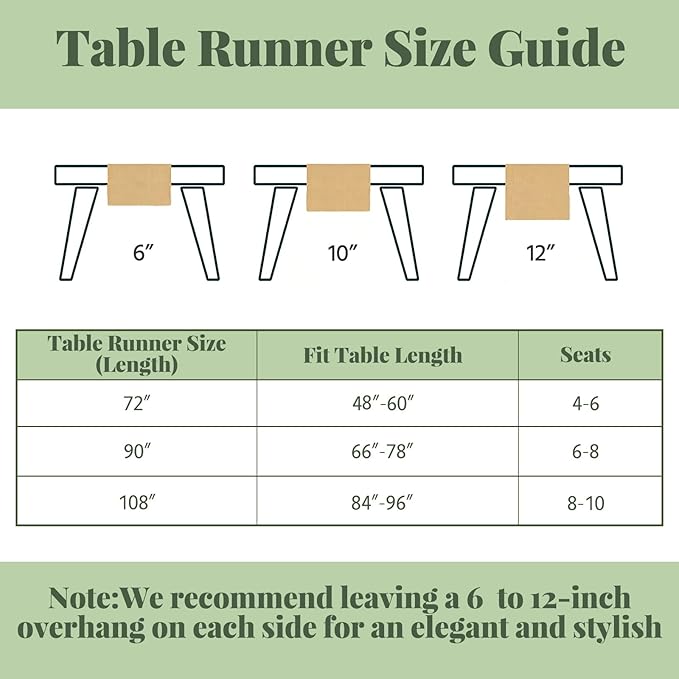 Alsoo Spring Green Gingham Table Runner 13 x 90 inches Long, Cotton Linen Farmhouse Checkered Kitchen Dining Table Decor for Home Party, Wrinkle Free