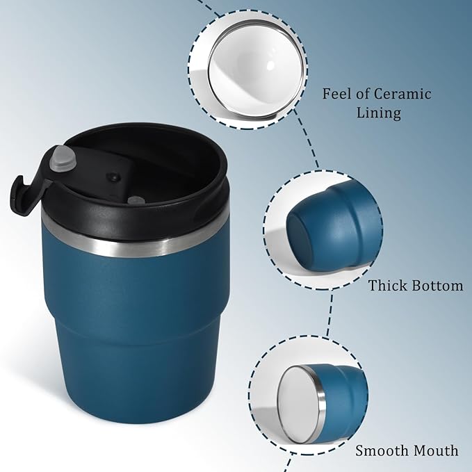 CHLJAR 6oz Espresso Cups, Insulated Espresso Cups Set of 2, Expresso Shots Cup, Stainless Steel Shot Glasses for Coffee, Portable Espresso Travel Mug for Camping