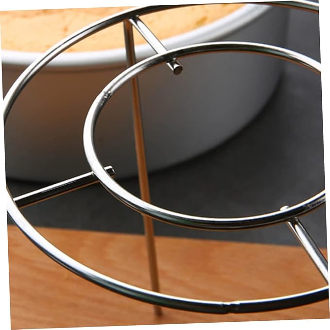 Stainless Steel Cake Cooling Rack Round Stand 5X5.5 Inch Dishwasher Safe Baking Tool with Air Circulation for Cakes and Pastries