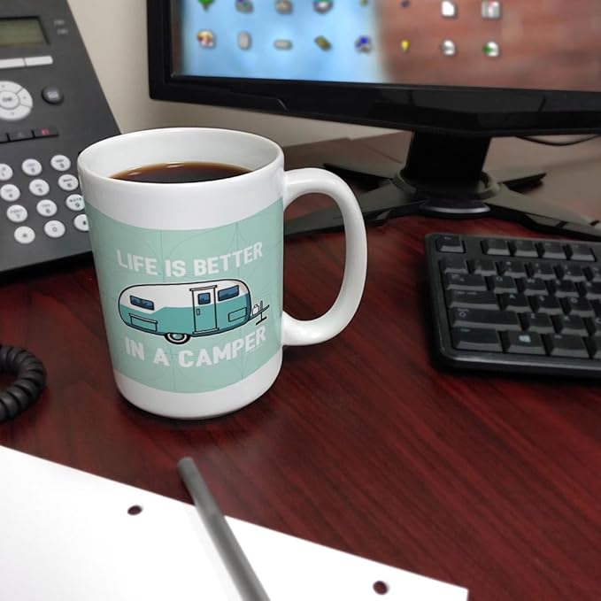 ThisWear Retro Camping Gifts Life Is Better In A Camper Mug Set
