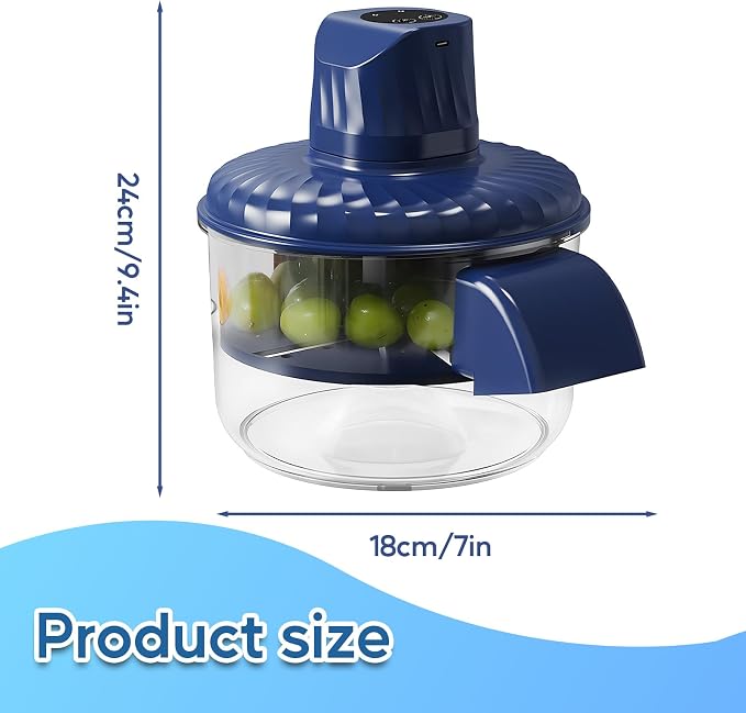 Electric Grape Peeling Machine, Automatic Fruit and Garlic Peeler for Grape Tomato Cherry Cordless Grape Peeler Machine Garlic Peeler Skin Remover 50W Motor with Stainless Steel Blades (USB Charged)