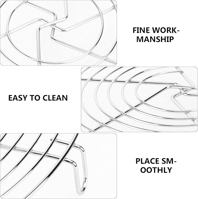 DOITOOL 3 Pack Cake Cooling Racks 12 Inch Round Cooling Racks for Cooking and Baking, Stainless Steel Rack Canning Rack, Circle Wire Cooling Rack for Air Fryer, Instapot, Cake Pans