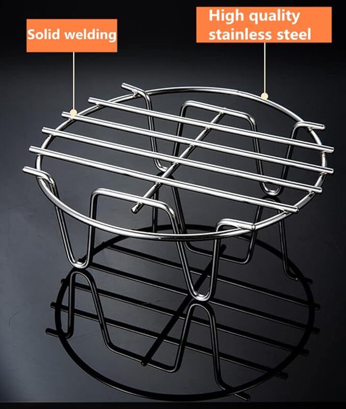 3 Pack Round Cooling Steaming Cake Rack, Stainless Steel Circular Wire Baking Rack for Air Fryer, Stockpot, Pressure Cooker (6/7/8 Inch)