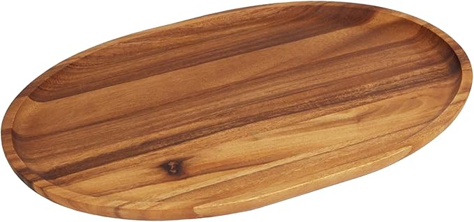 Woodard & Charles Medium Acacia Oval Tray, 8" W x 12L