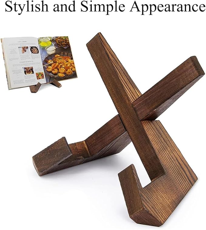 3PCS Recipe Cookbook Stand, Plate Holder Display Stand, 6.5 Inch Wooden Easel Frame Holder, Picture Frame Stand, Restaurant Home Recipes Wooden Book Display Stand, Decorative/414(3)