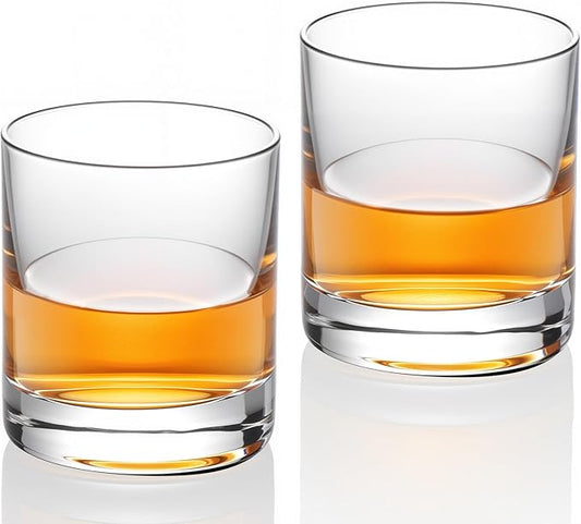 KAMMAK Shot Glasses Set of 2, 100ml/3.3oz Clear Espresso Shot Glass with Heavy Base for Bar Restaurants Home, Small Whiskey Shot Glass for Vodka, Whiskey, Tequila, Spirits & Liquors