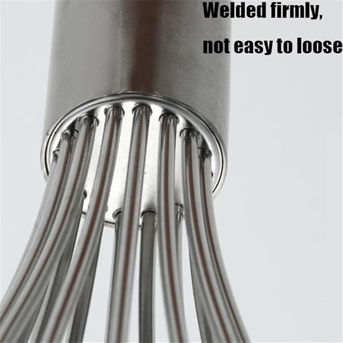 Whisk, Stainless Steel Bold Steel Wire Balloon Stir Bar Stir Egg Batter Handheld (Size : 28×6cm)