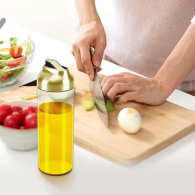 Aelga Gold Oil Dispenser - Gold Kitchen Accessories-Oil Dispenser Bottle for Kitchen with Stainless Steel Spout