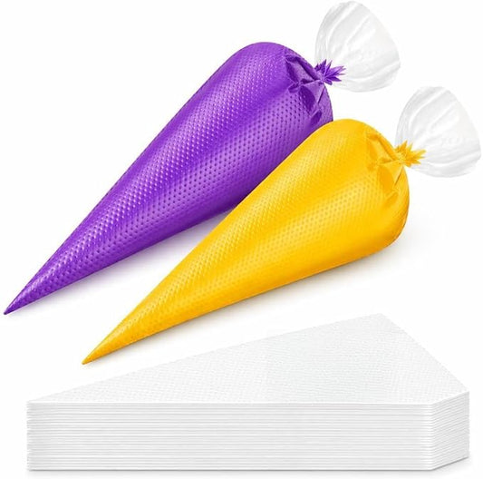 100 Pcs 12 Inch Piping Bags Disposable, Thickened Anti-Burst Pastry Bags for Thick Icing, Non-Slip Cake Decorating Bags for Cookies, Cupcakes and Royal Icing - Food Grade & BPA Free