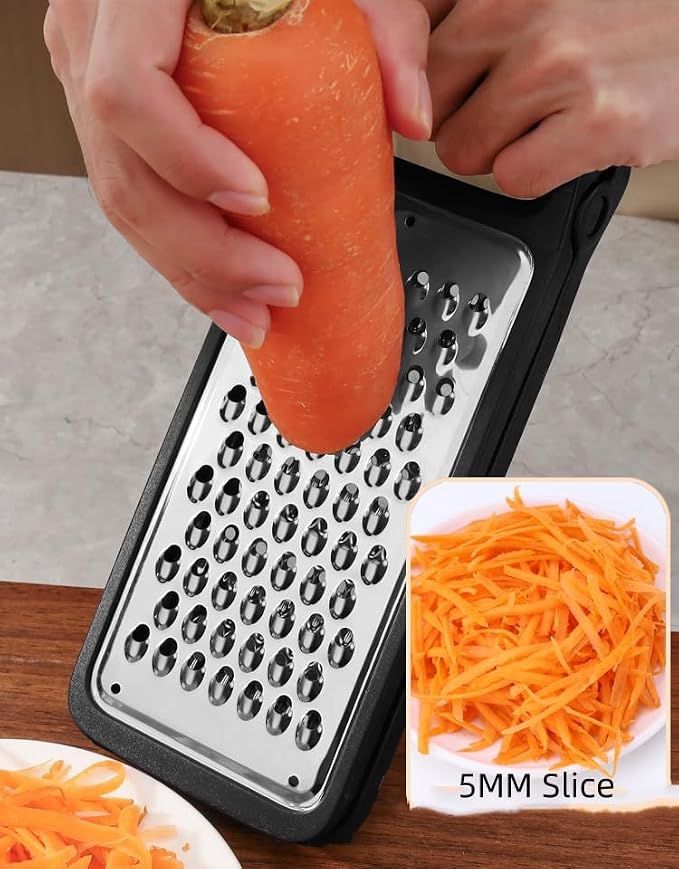 WDKELLFAmily Two-Fold Etched Grater 2-IN-1 Grater For Cheese, Kitchen