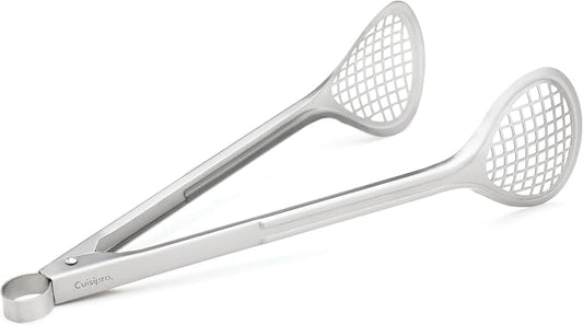 Cuisipro Stainless Steel Wide Grill/Fry Tongs, 12-Inch