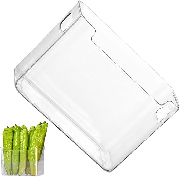 Organizers - Clear Stackable Containers & Boxes | Refrigerator Storage Bins - for Closet, Home, Desk, Bedroom, Office, Room, Kitchen & Sink