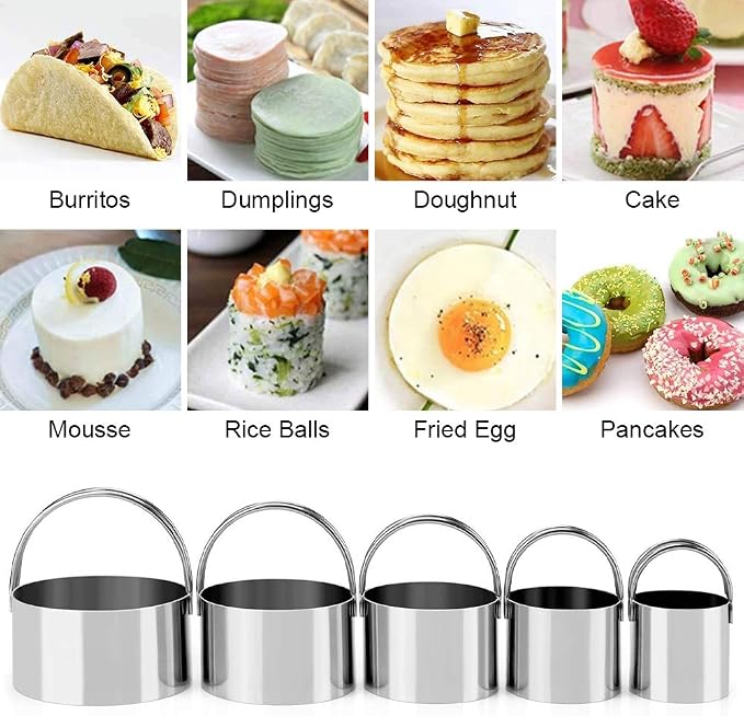 Pastry Cutter, Biscuit Cutter, Dough Scraper, Silicone Baking Mats, Stainless Steel Pastry Blender Set, Dough Cutter Biscuit Cutter Baking Pastry Mat Dough Blender Tools & Pastry Utensils (5 Pcs/Set)